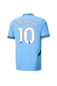 Manchester City Jack Grealish #10 Jalkapallovaatteet Kotipaita 2024-25 Lyhythihainen